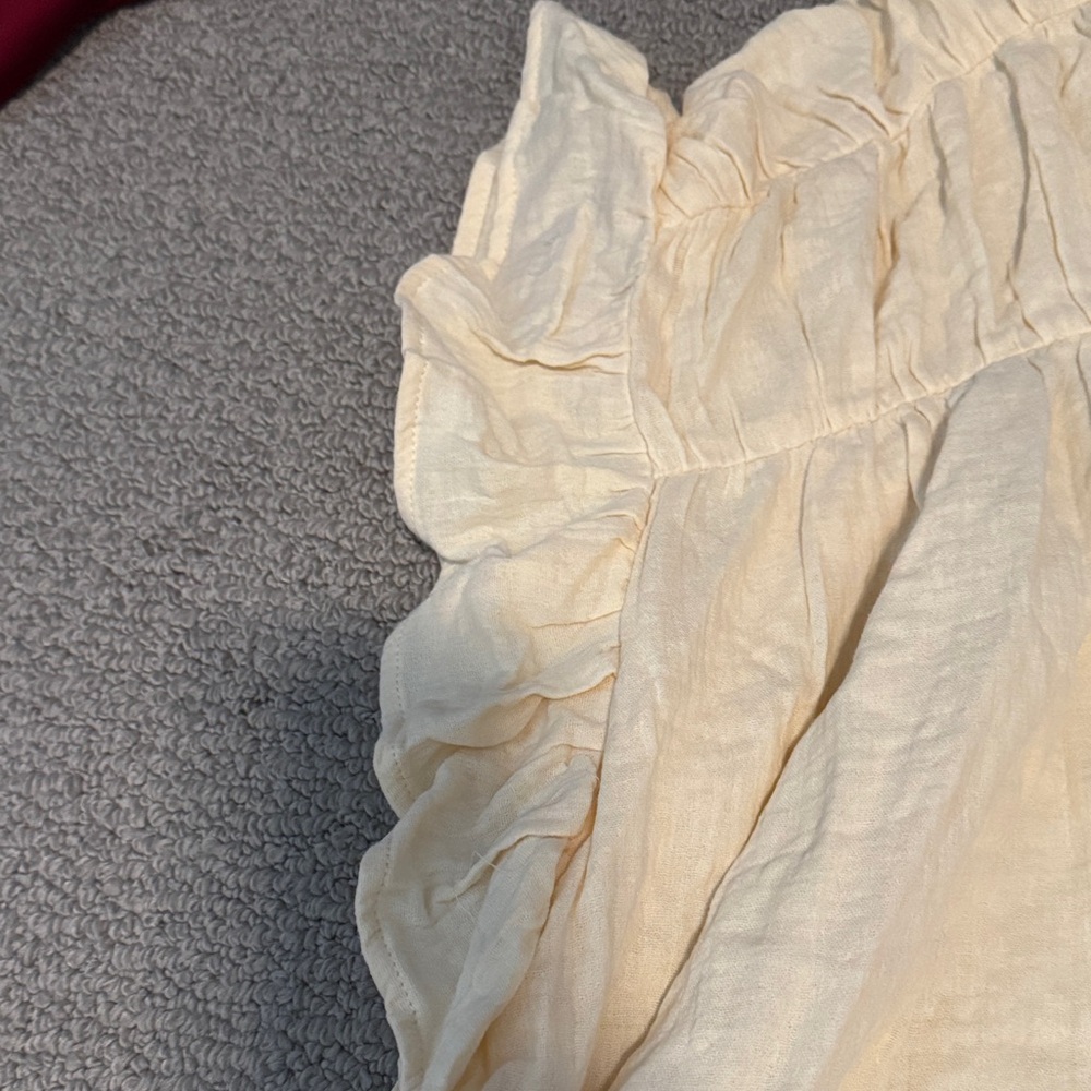 BiBi Light Cream Ruffle Top - Picture 3 of 3
